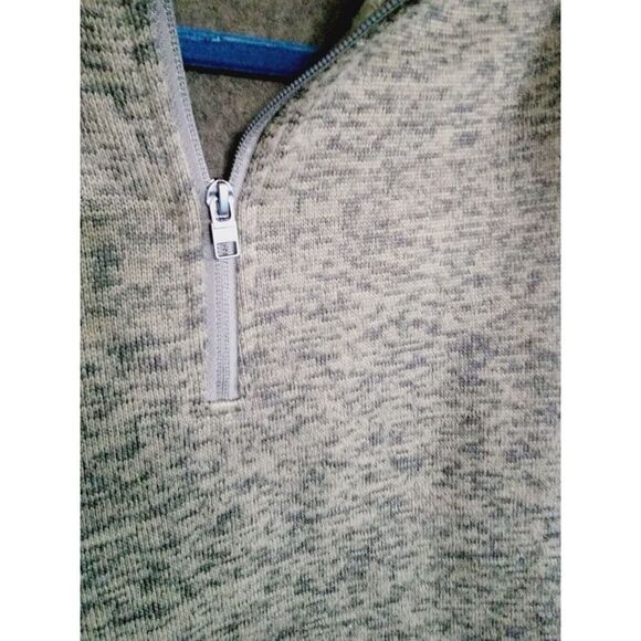 Lands End 18 Fleece Pullover‎ Sweatshirt  Women’s Size XL Brown Speckle Part Zip - Picture 5 of 9